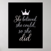 Inspirerend quote voor vrouwen poster (Voorkant)
