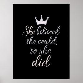 Inspirerend quote voor vrouwen poster