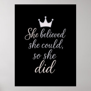 Inspirerend quote voor vrouwen poster