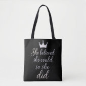 Inspirerend quote voor vrouwen tote bag (Voorkant)