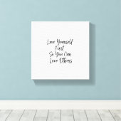 Inspirerend Quote Wall Art| Minimalistisch canvas  Afdruk (Insitu (Houten vloer))