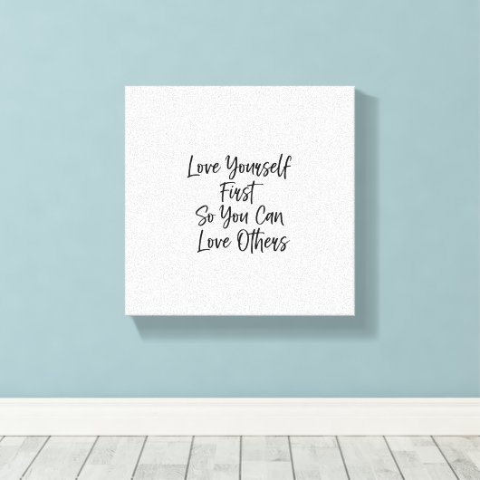 Inspirerend Quote Wall Art| Minimalistisch canvas  Afdruk (Insitu (Houten vloer))