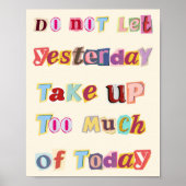 Inspirerend Quote Wall Art Typografie Poster (Voorkant)