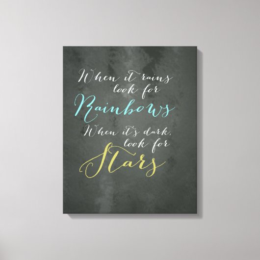 Inspirerend Quote Wall Canvas Afdruk (Voorkant)