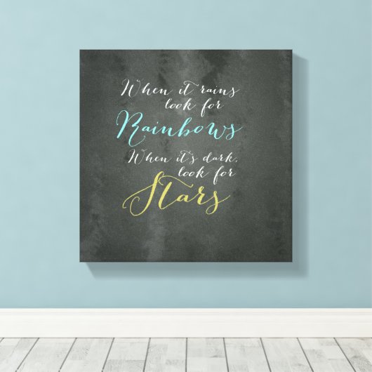 Inspirerend Quote Wall Canvas Afdruk (Insitu (Houten vloer))