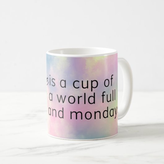 Inspirerend Quote Waterverf Koffie Mok (Voorkant rechts)