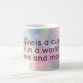 Inspirerend Quote Waterverf Koffie Mok (Center)