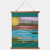 Inspirerend Quote Wood Topped wandtapijt Hangend Wandkleed (Voorkant)