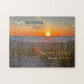 Inspirerend Quote Zonsopgang Schilderij Legpuzzel (Horizontaal)