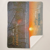 Inspirerend Quote Zonsopgang Schilderij Sherpa Deken (Voorkant)