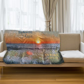 Inspirerend Quote Zonsopgang Schilderij Sherpa Deken