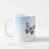 Inspirerend quotes Aqua Roos Gold Butterfly Koffiemok (Links)