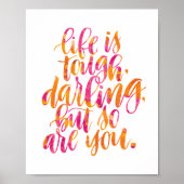 Inspirerend quotes: Het leven is zwaar, schat Poster (Voorkant)