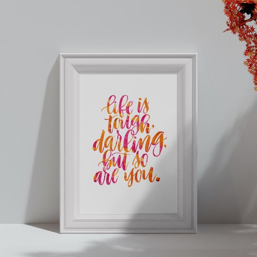 Inspirerend quotes: Het leven is zwaar, schat Poster