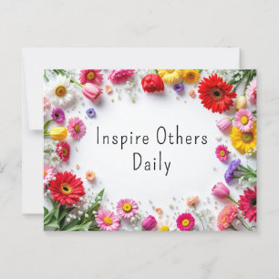 Inspirerend quotes Kantoor Succes Kleurrijk Briefkaart