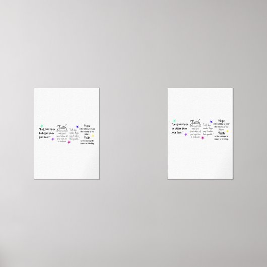Inspirerend quotes over Faith en Hope Print Set (Voorkant)
