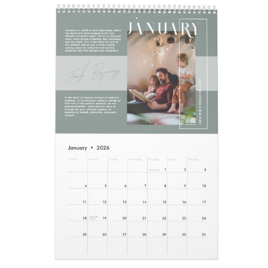 Inspirerend quotes & Proza Familiefoto Momenten Kalender (Jan 2026)