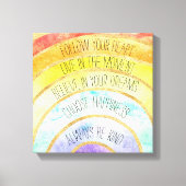 Inspirerend quotes Rainbow Canvas Afdruk (Voorkant)