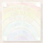 Inspirerend quotes Rainbow Glazen Onderzetter (Achterkant)