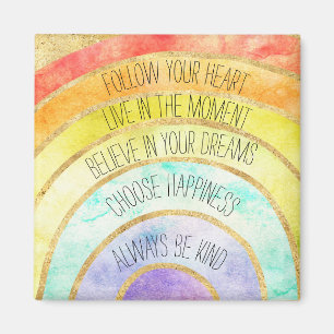 Inspirerend quotes Rainbow Magneet