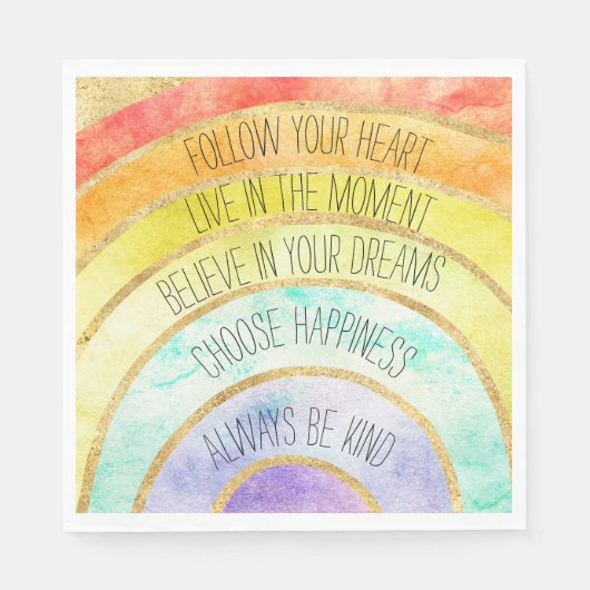 Inspirerend quotes Rainbow Servet (Voorkant)