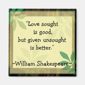 Inspirerend quotes Shakespeare|Liefde Magneet (Voorkant)