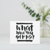 Inspirerend quotes: Wat heb je te verliezen? Briefkaart (Staand voorkant)