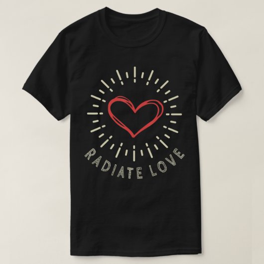 Inspirerend Radiate Love T-shirt (Design voorkant)