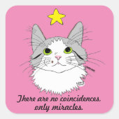 Inspirerend ragdoll-kat Gizmo-wonderen ticker Vierkante Sticker (Voorkant)
