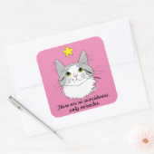 Inspirerend ragdoll-kat Gizmo-wonderen ticker Vierkante Sticker (Envelop)