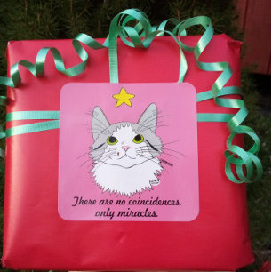 Inspirerend ragdoll-kat Gizmo-wonderen ticker Vierkante Sticker