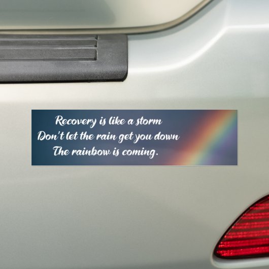 Inspirerend Rainboog van de Terugwinning van het A Bumpersticker (Op auto)