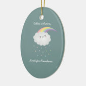 Inspirerend Rainbow Quote die Gezegde aanmoedigt Keramisch Ornament (Links)