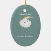 Inspirerend Rainbow Quote die Gezegde aanmoedigt Keramisch Ornament (Voorkant)
