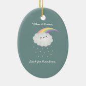 Inspirerend Rainbow Quote die Gezegde aanmoedigt Keramisch Ornament (Achterkant)