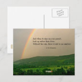 Inspirerend Rainbow Scene & (optioneel) Gezegde-pc Briefkaart (Voorkant / Achterkant)