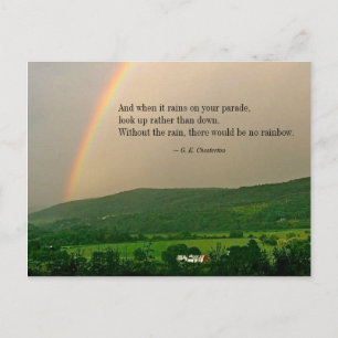 Inspirerend Rainbow Scene & (optioneel) Gezegde-pc Briefkaart