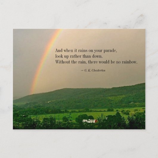 Inspirerend Rainbow Scene & (optioneel) Gezegde-pc Briefkaart (Voorkant)