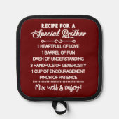 Inspirerend recept voor een speciaal broertje pannenlap (Voorkant)