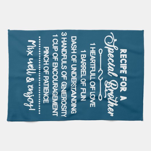 Inspirerend recept voor een speciaal broertje theedoek (Horizontaal)