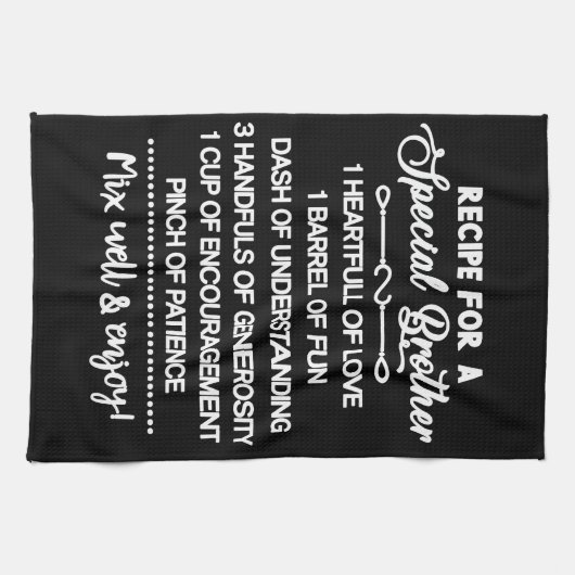 Inspirerend recept voor een speciaal broertje theedoek (Horizontaal)