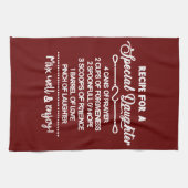 Inspirerend recept voor een speciaal dochtertje theedoek (Horizontaal)