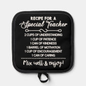 Inspirerend recept voor een speciale docent pannenlap (Voorkant)