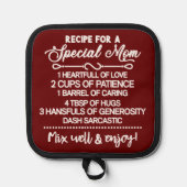 Inspirerend recept voor een speciale moeder pannenlap (Voorkant)