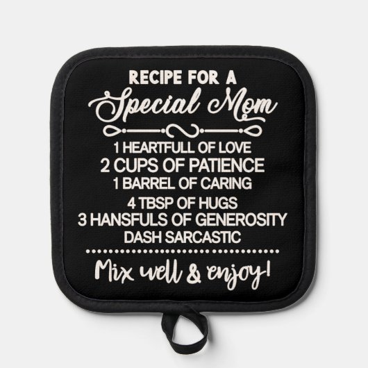 Inspirerend recept voor een speciale moeder pannenlap (Voorkant)