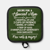 Inspirerend recept voor een speciale moeder pannenlap (Voorkant)