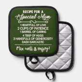 Inspirerend recept voor een speciale moeder pannenlap (Voorkant / Achterkant)