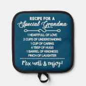 Inspirerend recept voor een speciale oma pannenlap (Voorkant)