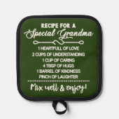 Inspirerend recept voor een speciale oma pannenlap (Voorkant)