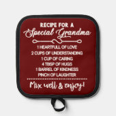Inspirerend recept voor een speciale oma pannenlap (Voorkant)
